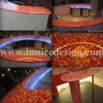 Innice River Pebble Stone Bar Top and Floor