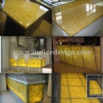 Innice River Pebble Stone Bar Top and Floor